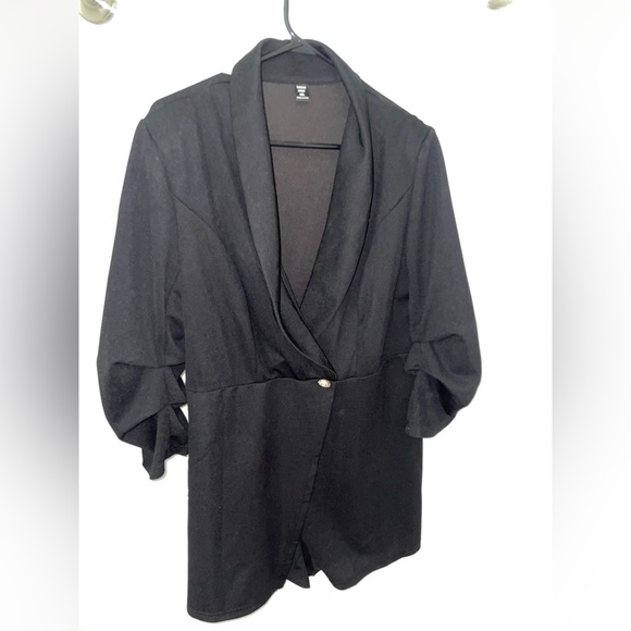 SHEIN black romper blazer style - Picture 2 of 3